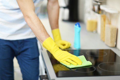 Professional carpet cleaners removing deep dirt from carpet fibers